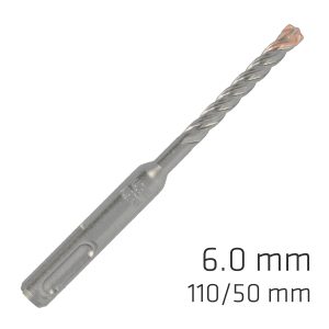 FORCE X 6.0 x 110/050 SDS-PLUS DRILL BIT X4 CUTTING EDGES