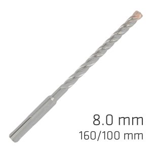 FORCE X 8.0 x 160/100 SDS-PLUS DRILL BIT X4 CUTTING EDGES