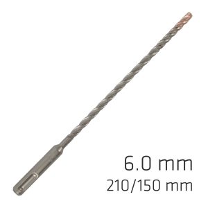 FORCE X 6.0 x 210/150 SDS-PLUS DRILL BIT X4 CUTTING EDGES