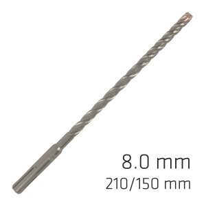 FORCE X 8.0 x 210/150 SDS-PLUS DRILL BIT X4 CUTTING EDGES