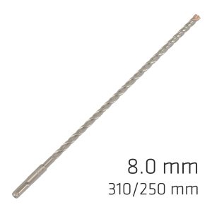 FORCE X 8.0 x 310/250 SDS-PLUS DRILL BIT X4 CUTTING EDGES