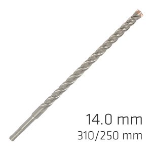 FORCE X 14.0 x 310/250  SDS-PLUS DRILL BIT X4 CUTTING EDGES