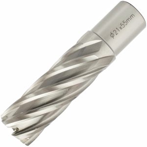 ANNULAR HOLE CUTTER HSS 21 X 55MM WELD SHANK 19.05MM