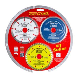 Tork Craft Diamond Blade 3PCE Set 115 Seg Turbo