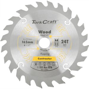 Tork Craft Circular Saw Blade 165mm 24T 20/16