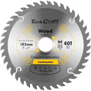 Tork Craft Circular Saw Blade 185mm 40T 30/20/16/1