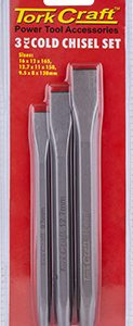 Tork Craft Chisel Cold Flat Set 3Pc