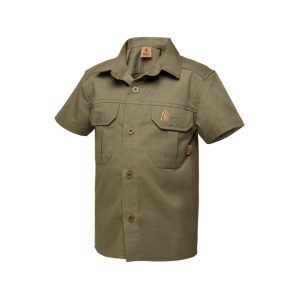 BOERBOEL  Kids S/S Kalahari Shirt Olive Size 3-4