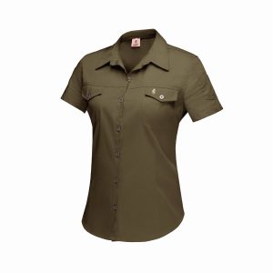 BOERBOEL Ladies S/S Kalahari Shirt Olive Size  XS