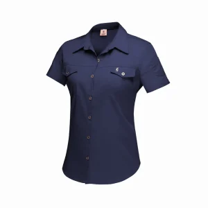 BOERBOEL Ladies S/S Kalahari Shirt Navy Size M